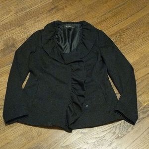 INC Ruffle Front hip length Jacket